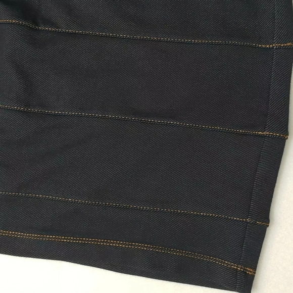 Blue Asphalt Womens Indigo Denim Paneled Stretch Pull On Skirt Size L. - Picture 3 of 10